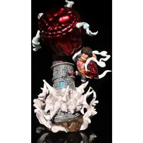 Anime One Piece GK The Straw Hat Pirates Gear Fourth Luffy Muscled Balloon Scene Version PVC Action Figure Toys 28cm