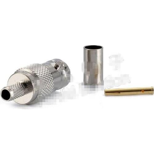 BNC female crimp straight connector for RG58 LMR195