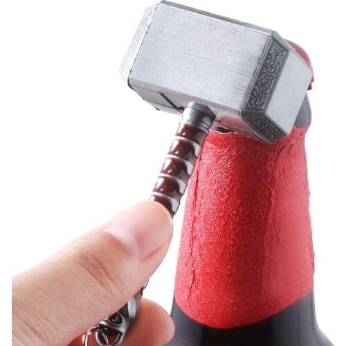 JUNNIAO Hammer Shape Portable Keychain Beer Drink Bottle Opener