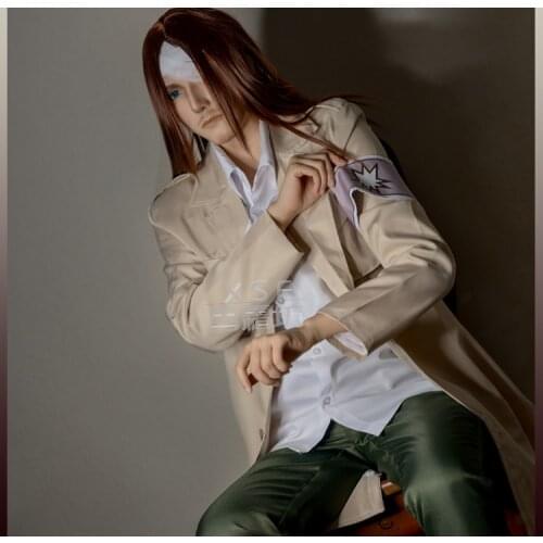 Anime Shingeki no Kyojin Giant Investigation team Eren Jaeger Cosplay Costume Fancy Suit Jacket Top Pants Belt Halloween Uniform