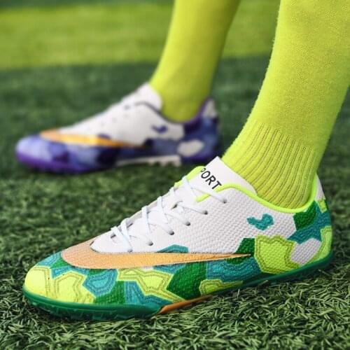 For Indoor Turf Soccer Shoes Men Women High Ankle Football Sneakers Unisex Soccer Cleats Shoes Boys Kids Sports Training Shoe