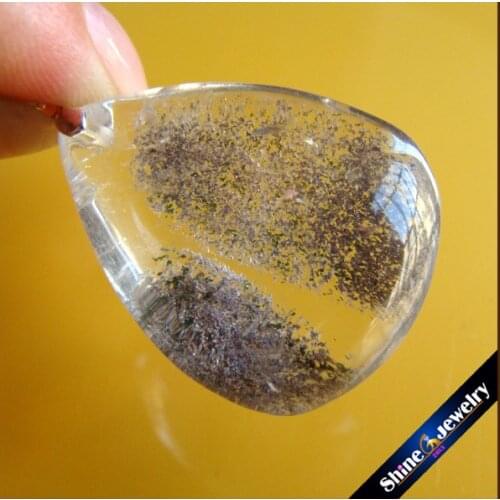 Limited Sale Natural Green Phantom Crystals cabochon setting Necklaces Pendants Stone Beads for DIY Jewelry Making -CS373