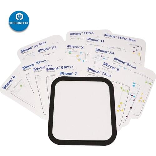 Magnetic Screw Mat with 15pcs Phone Part Chart for iPhone 6 6S 7 8 X XS Max 11 Pro Max Work Guide Pad Professional Plate Repair