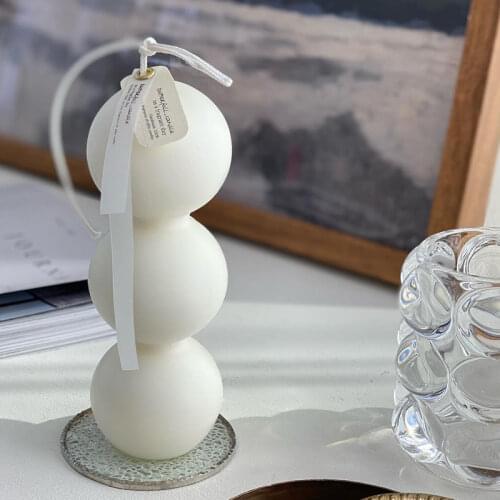 Small Round Ball Shape Silicone Candle Mold for DIY Handmade Aromatherapy Candle Plaster Ornaments Soap Mould Handicrafts Make