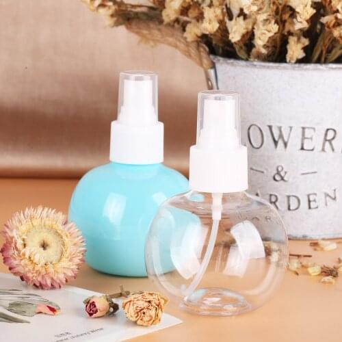 120ml Refillable Bottle Portable Spherical Empty Spray Bottle Mini PET Atomizer Bottles Alcohol Container For Traveler
