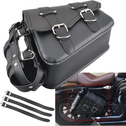 Motorcycle Universal Leather Saddle Bags Drink Cup Holder UV Protected Heat Guard Fits for harley Softails Sportsters Choppers