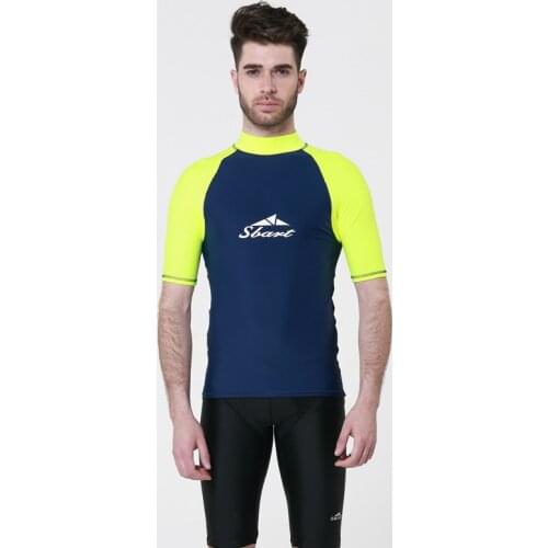 2017 Male UV Sun Protection Short Sleeve Wetsuits Tops Mens Basic Skins Tee UPF50+ Surf Diving T-Shirt Man Swimwear Rash Guard