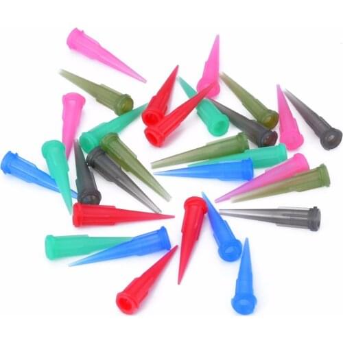60pcs Each 10pcs PE TT Tapered Tips Solder Paste Adhesive Glue Dispensing Needle Plastic Tapered Tips 14-25GA 1.25 inch Length