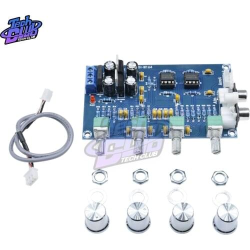 NE5532 Preamp Pre Amplifier Audio Adjustment Plate Double AC12V HiFi AMP Preamplifier Volume Tone Control