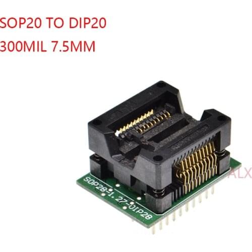 SOIC20 SOIC 20 SOP20 TO DIP20 programmer adapter socket Body Width 7.5MM 300MIL IC SOCKET CONVERTER test chip