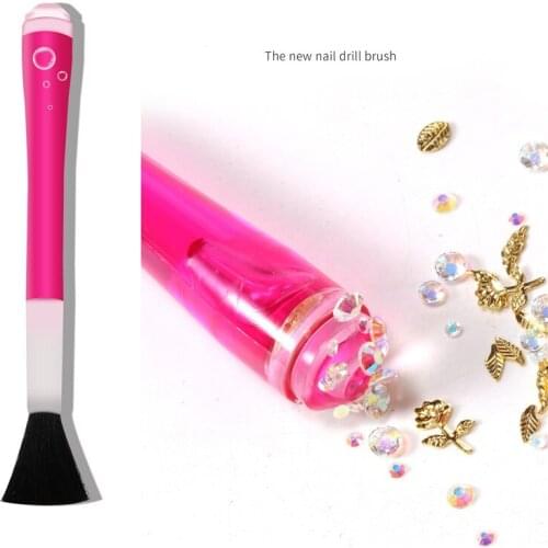 Dual-use Adsorb Decoration Painting Dotting Pen Clean-up Sweep Nail Drill Brush Point Drill Pen DIY For Crafts Nail Accessories