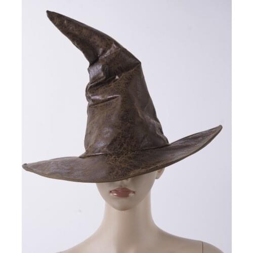 Witch Hat Halloween Party Hat Halloween Cosplay Costume Props Theme Party Hat Wide Brim Wizard Cap Festival Decoration Supplies