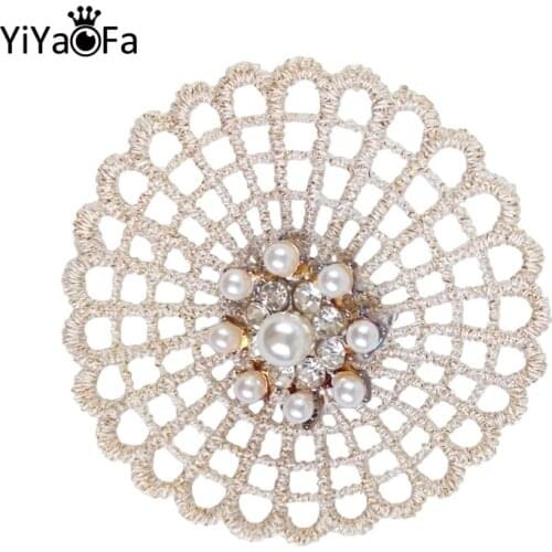 YiYaoFa Handmade Circle Brooch Gothic Jewelry Original Design Pin Antique Fabric Brooch Buckle Vintage Women Accessories YBR-10