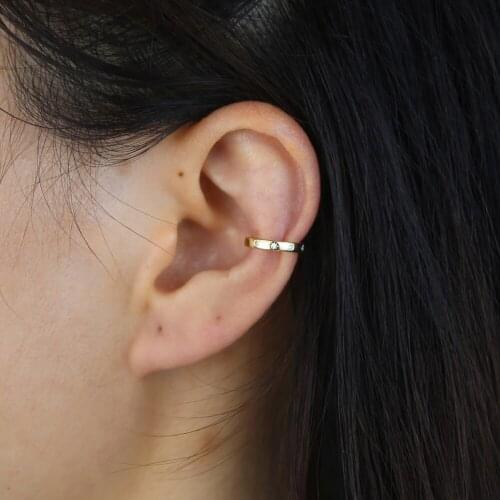 1 Piece Simple No Piercing Ear Cuff Paved White Cz Dainty Jewelry For Women Wedding Gift 2020 Summer Cool Fashion