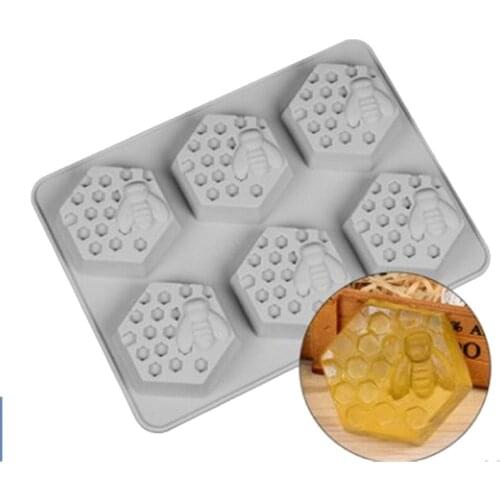 1 Pc 6 Cavity Silicone Bee Hive Decor Handmade Soap Mould Resin Mold