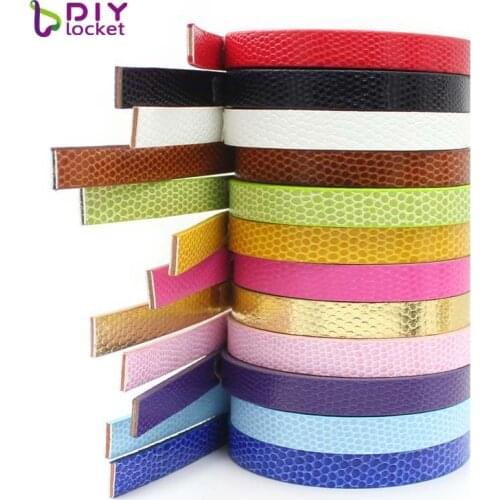 10PCS 10MM Wide PU Leather DIY Wristband Bracelets Fit 10MM Slide letters LSBR019*10