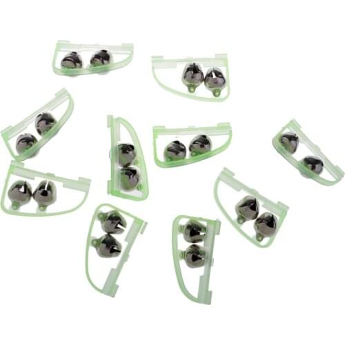 Lovoski 10Pcs Luminous Bite Alarm Fishing Rod Pole Tip Twin Bells