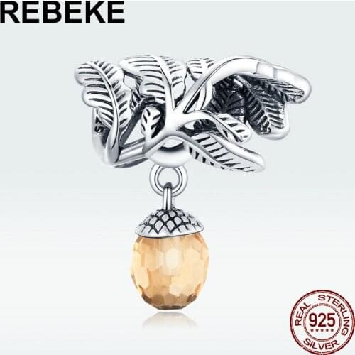 100% 925 sterling silver Lucky Pine Cone charm glass beads fit original 3MM bracelet making woman jewelry fashion gift DIY
