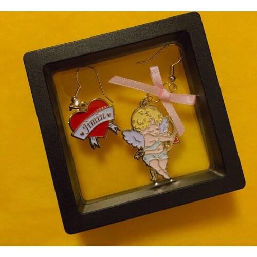 3pcs Jewelry Cases Displays Black White 7x7cm Small Plastic Boxes Rings Earring Storage Organizer Travel Jewellry keeping Holder