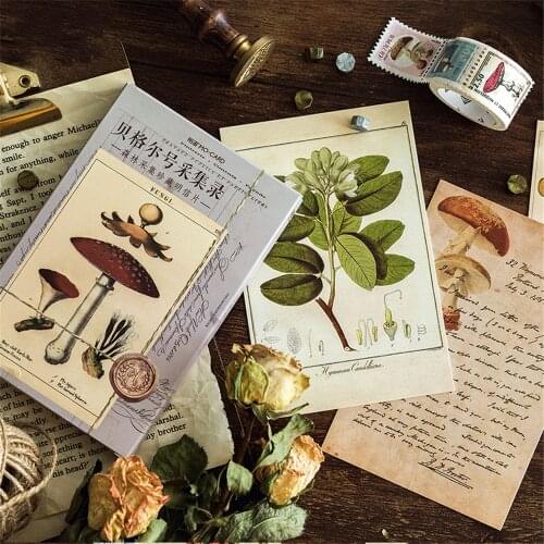 30pcs/pack Vintage Letter Writing Paper Animals Plants Lomo Cards Postcards Birthday Party Christmas Greeting Cards Message Pad