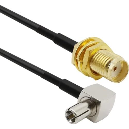 4G Antenna SMA to TS9 Cable SMA Female Bulkhead to TS9 Plug Right Angle Cable RG174 for 4G Router 3G 4G LTE Antenna UMTS Mobile
