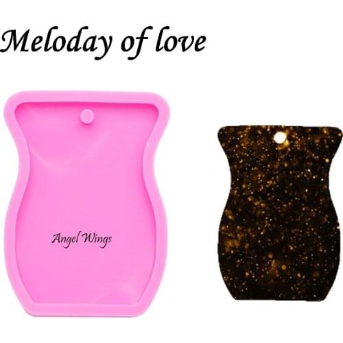 Shiny Vase jar mold DIY epoxy resin bottle silicone Mold for keychain glossy finish DY0113