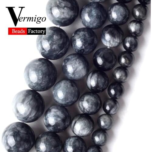 Natural Gem Stone Eagle Eye Falcon Eye Beads For Jewelry Making 6/8/10/12mm Round Spacer Beads Diy Bracelets Accessories 15