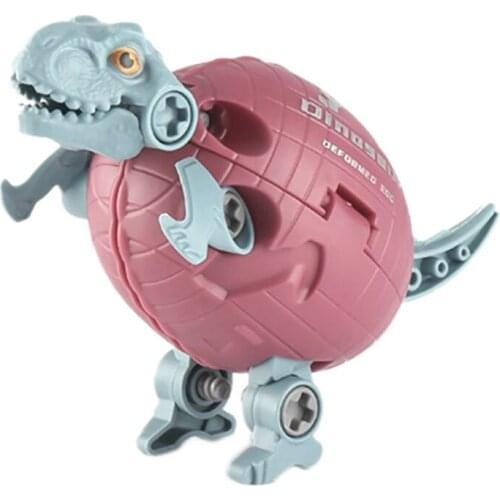 DIY Nut Assembling Toy Deformed Dinosaur Egg Assembly Dinosaur Building Block Model Dinosaur Combination Toy for Kids