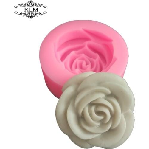 KLM-00187 3D Rose Shaped Silicone Mold Fondant Mold Cupcake Cake Decoration Tool Soap Mold Candle DIY Mold