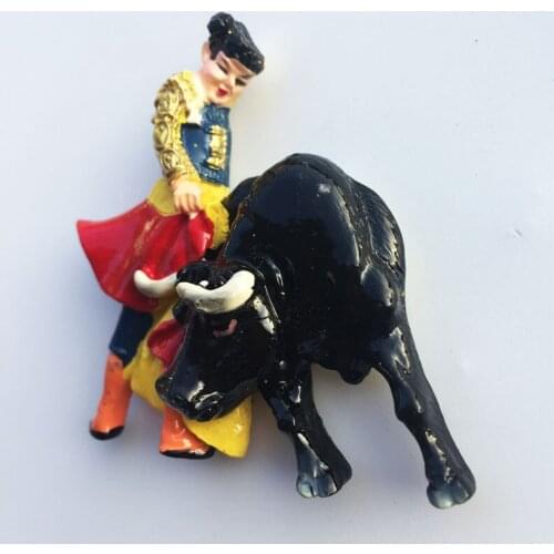 Spanish national bullfighting tourism commemorative painted three-dimensional crafts magnetic refrigerator stickers decorative c