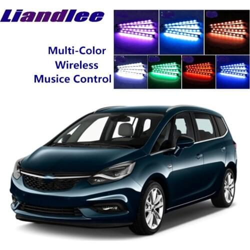 LiandLee For Opel Zafira Tourer C 2011~2015 Car Interior UnderDash FootWell Seat Accent Music Rhythm Ambient Light