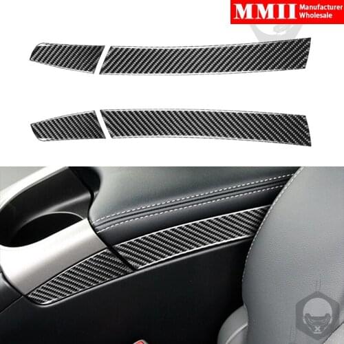 For Toyota Prius 2012-2015 Central Armrest Side Cover Sticker Trim Real Carbon Fiber Car Interior Styling Decoration Accessories