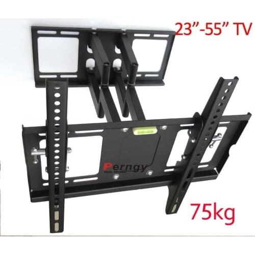 DL-D-106SH 23"-55" 50" VESA 400X400 75kg full motion 6 arm adjustable arm tv wall mounted bracket wall movable arm lcd holder