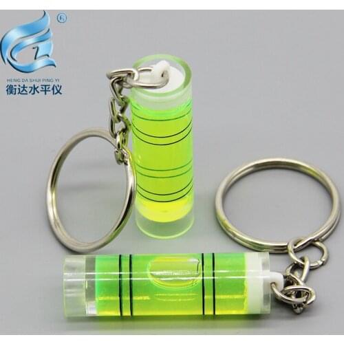 Plastic cylindrical horizontal bubble keychain horizontal bubble high-precision spirit level