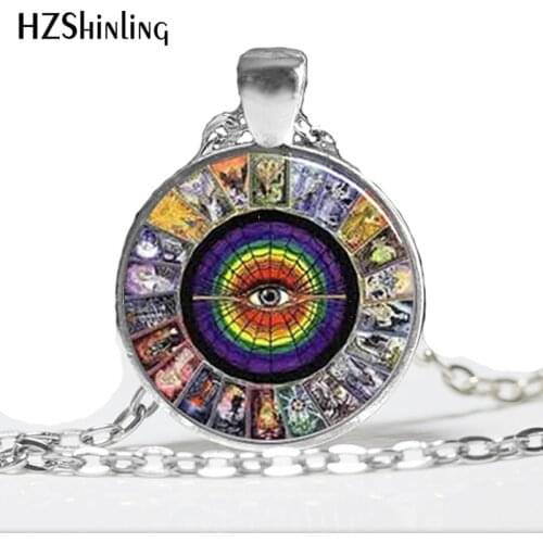 HZ--A305 Tarot Card pendant, Tarot Card Necklace,Glass Photo Cabochon Necklace, Tarot Card Jewelry HZ1
