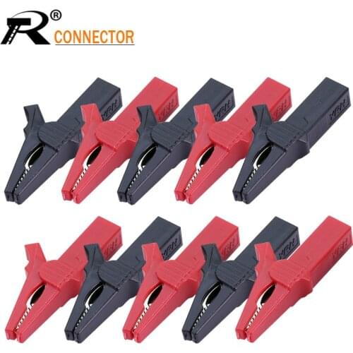 Sale 2PCS Battery Test Clip 55MM HV Alligator Clip For Banana Plug 4mm Multimeter Pen Cable Probes Crocodile Clip