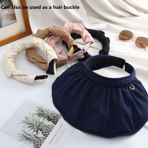 Empty Top Hat Female Sun Hat Womens Summer Hat Female Tourism Holiday Beach Sports Outdoor Korea Popular Foldable Female Cap