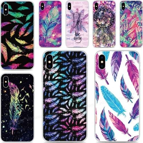 Custom Photo Silicone Cover Colorful Feather For Vodafone Smart N11 V11 N10 V10 X9 E9 C9 N9 Lite V8 N8 E8 Prime 6 7 Phone Case