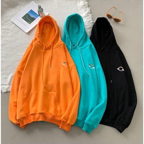Streetwear Sweatshirts Couple Loose Hoodie Men Rainbow Harajuku Oversized Hooded Hoodies 2021 Pullover Mens Japanese