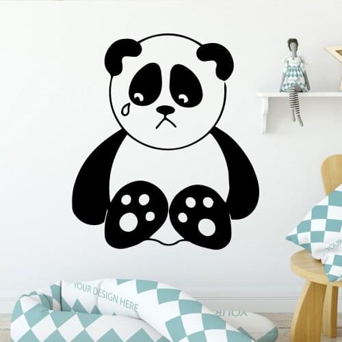 Cartoon panda Environmental Protection Vinyl Stickers For Kids Room Living Room Home Decor Bedroom Nursery Decoration
