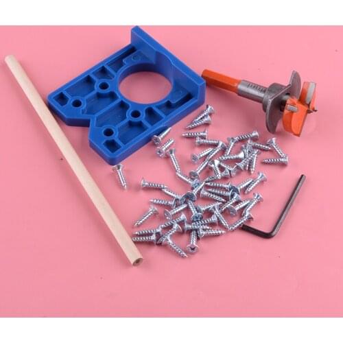 1 Set 35mm Cabinet Hinge Hole Jig Locator Guide Tools For Wood Drilling Drill Saw positioning installation