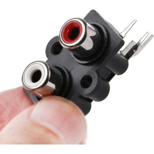10 Pcs 2/4/6 Hole RCA Female Pin Jack Stereo Audio Video AV Socket Connector