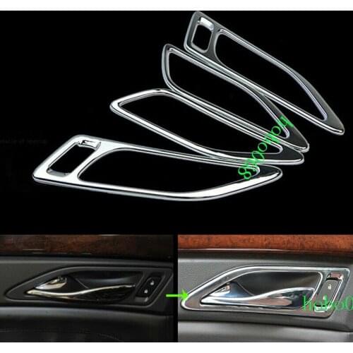 For Cadillac SRX 2012 2013 2014 2015 Car Interior Door Inner Handle Sequins Frames Trim 4pcs