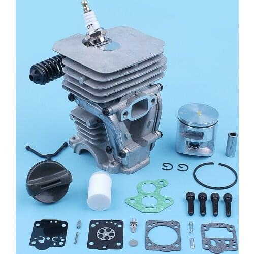 41mm Cylinder Piston Carb Repair Kit For Husqvarna 135 140 135E 140E Chainsaw 504735103 Nikasil Plated Replacement Spare Part