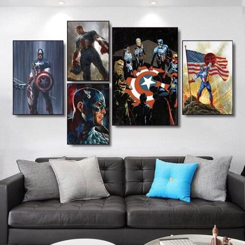 5d Diamond Painting Marvel Superhero Captain America Cross Stitch Square Round Diamond Embroidery Diamond Mosaic Handmade