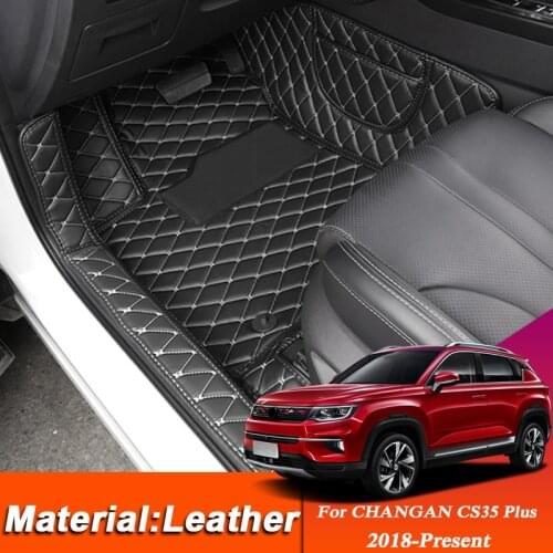 Car Styling Custom Foot Mat For CHANGAN CS35 Plus 2018-Present Leather Floor Protect Waterproof Pad Auto Internal Accessories