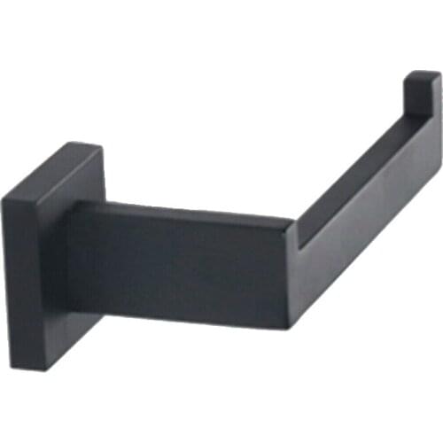 Toilet Paper Holder Tissue Roll Matt Black Stainless Steel Wall Mounted