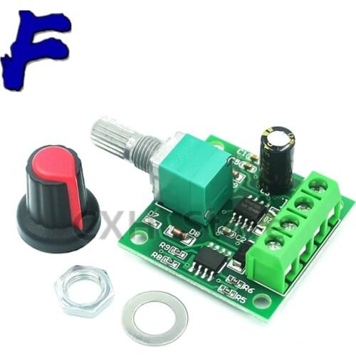 1803BK PWM Motor Speed Controller, 1.8V 3V 5V 6V 12V 2A Low Voltage DC (Potentiometer with Switch)