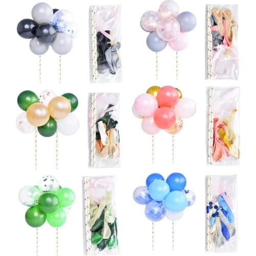 14pcs/set Creative Party Balloons Cake Topper Set Birthday Party Cake Ballons Decoration Cake Balloon Wedding Decor Supplies