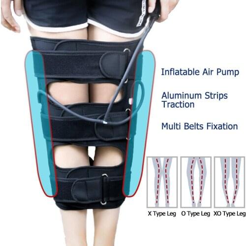 X Leg O Leg XO Type Leg Correction Inflatable Air Pump Aluminum Strips Traction Multi Belts Fixation Physical Leg Correction